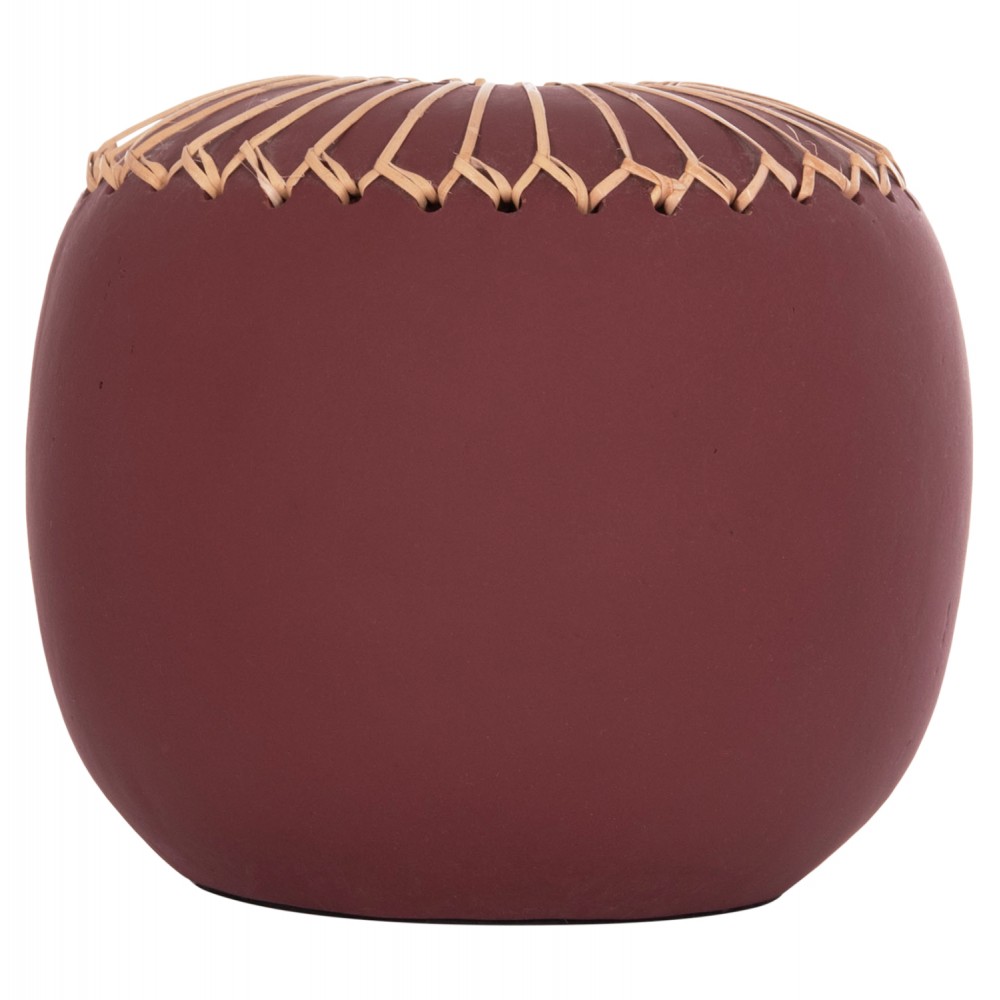 Επιτραπέζιο διακοσμητικό βάζο "LENNOX" από τερακότα σε χρώμα βυσσινί Φ22x20