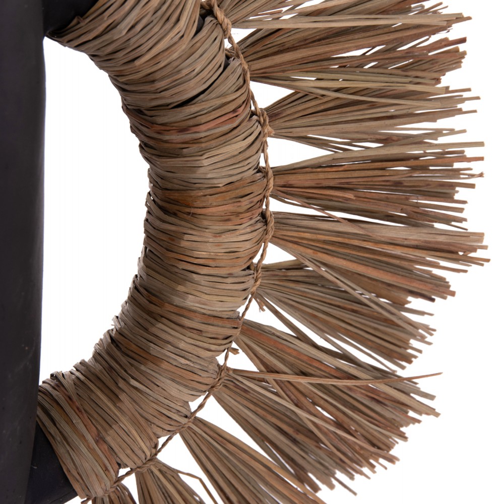 Επιτραπέζιο διακοσμητικό βάζο "ALICA" από τερακότα/grass σε χρώμα μαύρο 64x22x38