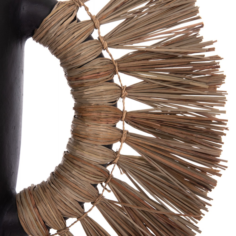 Επιτραπέζιο διακοσμητικό βάζο "ALICA" από τερακότα/grass σε χρώμα μαύρο 64x22x38