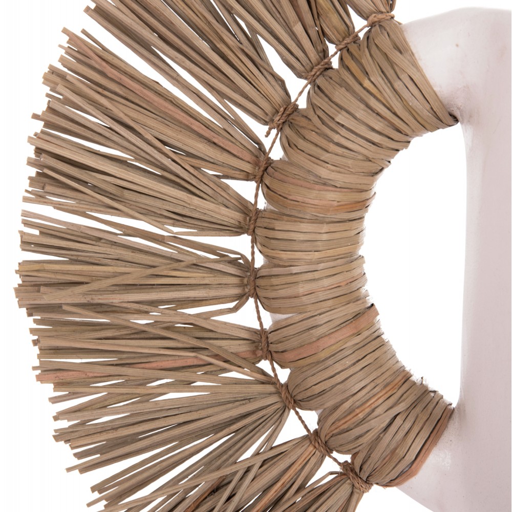 Επιτραπέζιο διακοσμητικό βάζο "ALICA" από τερακότα/grass σε χρώμα λευκό 55x19x34