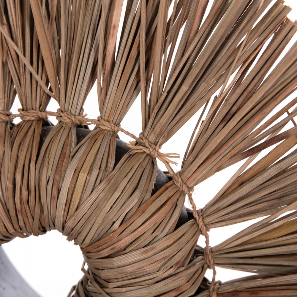 Επιτραπέζιο διακοσμητικό βάζο "ALICA2" από τερακότα/grass σε χρώμα μαύρο 44x18x50