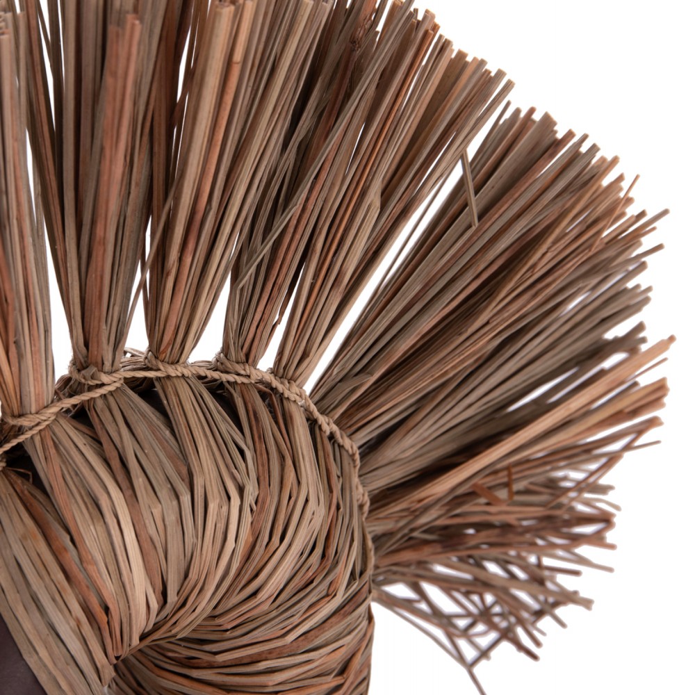 Επιτραπέζιο διακοσμητικό βάζο "ALICA2" από τερακότα/grass σε χρώμα σοκολατί 44x18x50