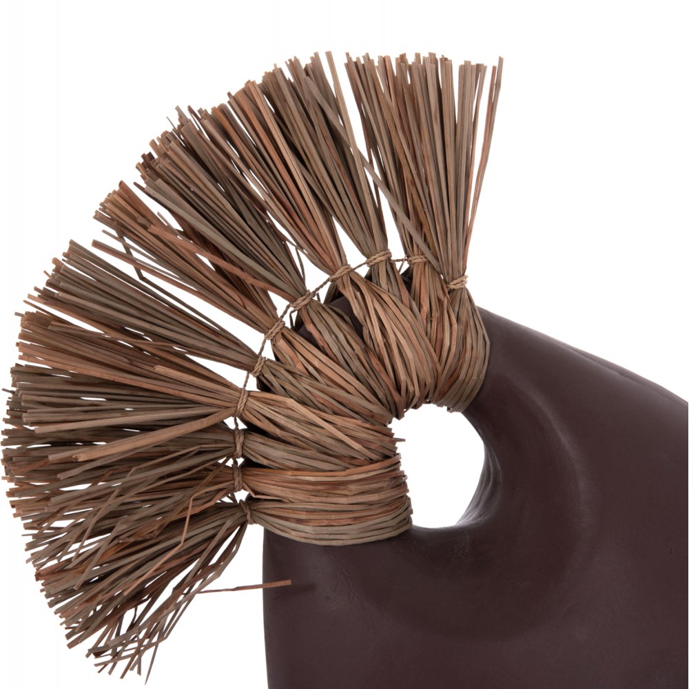 Επιτραπέζιο διακοσμητικό βάζο "ALICA2" από τερακότα/grass σε χρώμα σοκολατί 44x18x50