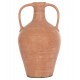 Επιτραπέζιος διακοσμητικός αμφορέας "FEAX" από τερακότα σε χρώμα φυσικό 35x35x58