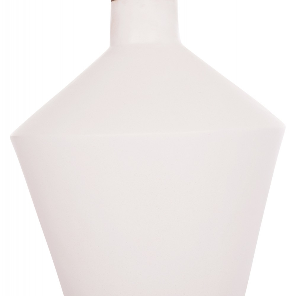 Διακοσμητικό βάζο δαπέδου "NEBULA" από fiber cement/ξύλο σε χρώμα λευκό/φυσικό Φ60x115