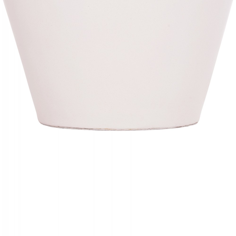 Διακοσμητικό βάζο δαπέδου "NEBULA" από fiber cement/ξύλο σε χρώμα λευκό/φυσικό Φ60x115