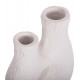 Επιτραπέζιο διακοσμητικό βάζο "NAMENTIS" από τερακότα σε χρώμα λευκό 27x13.5x37