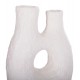 Επιτραπέζιο διακοσμητικό βάζο "NAMENTIS" από τερακότα σε χρώμα λευκό 27x13.5x37