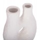 Επιτραπέζιο διακοσμητικό βάζο "NAMENTIS" από τερακότα σε χρώμα λευκό 27x13.5x37