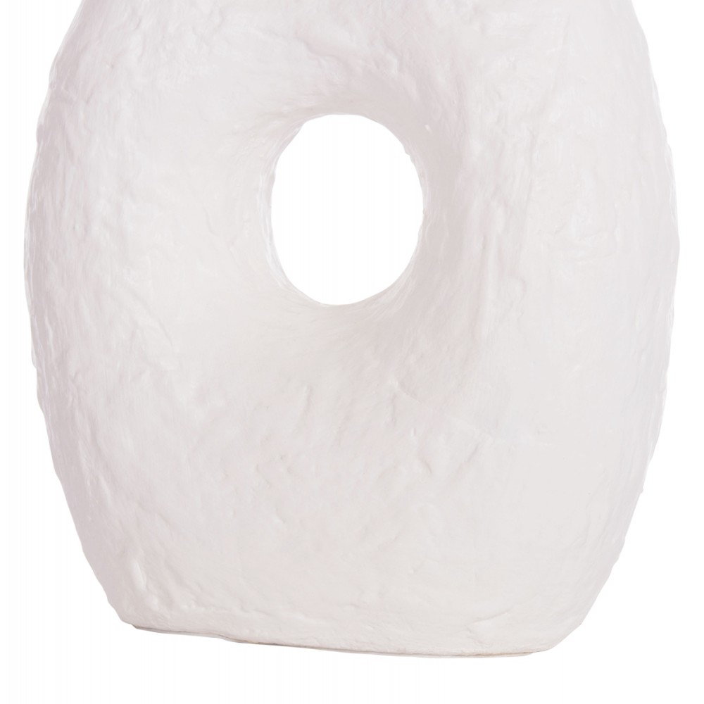 Επιτραπέζιο διακοσμητικό βάζο "NAMENTIS" από τερακότα σε χρώμα λευκό 27x13.5x37