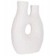 Επιτραπέζιο διακοσμητικό βάζο "NAMENTIS" από τερακότα σε χρώμα λευκό 27x13.5x37