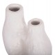 Επιτραπέζιο διακοσμητικό βάζο "NAMENTIS" από τερακότα σε χρώμα λευκό 26x15x32.5