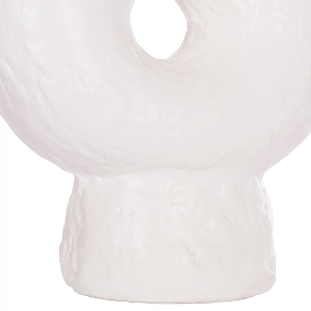 Επιτραπέζιο διακοσμητικό βάζο "NAMENTIS" από τερακότα σε χρώμα λευκό 26x15x32.5