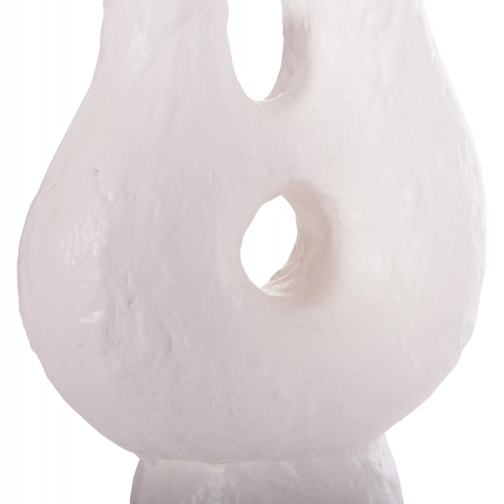 Επιτραπέζιο διακοσμητικό βάζο "NAMENTIS" από τερακότα σε χρώμα λευκό 26x15x32.5