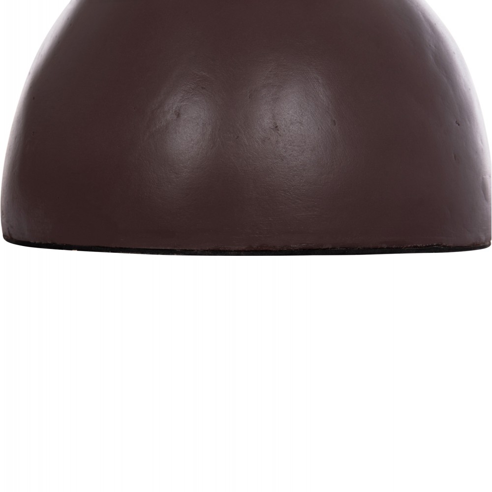 Διακοσμητικό βάζο δαπέδου "MAYNARD" από fiber cement/rattan σε χρώμα σοκολατί/φυσικό Φ32x62.5