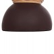 Διακοσμητικό βάζο δαπέδου "MAYNARD" από fiber cement/rattan σε χρώμα σοκολατί/φυσικό Φ27.5x50