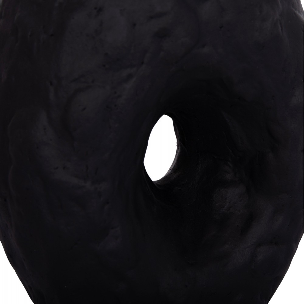 Επιτραπέζιο διακοσμητικό βάζο "NAMENTIS" από τερακότα σε χρώμα μαύρο 22x13x28