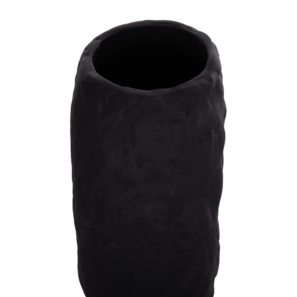 Επιτραπέζιο διακοσμητικό βάζο "NAMENTIS" από τερακότα σε χρώμα μαύρο 22x13x28