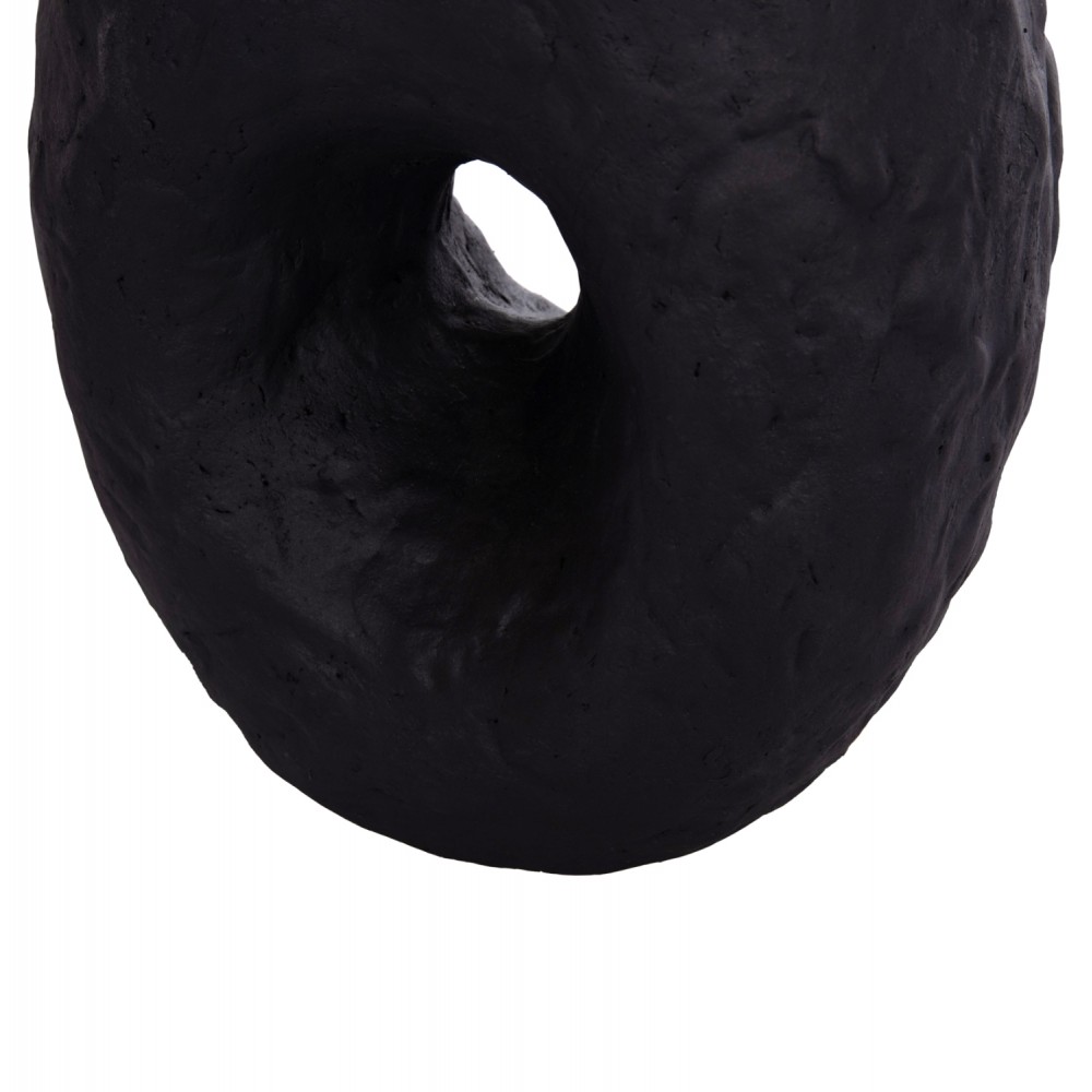 Επιτραπέζιο διακοσμητικό βάζο "NAMENTIS" από τερακότα σε χρώμα μαύρο 22x13x28