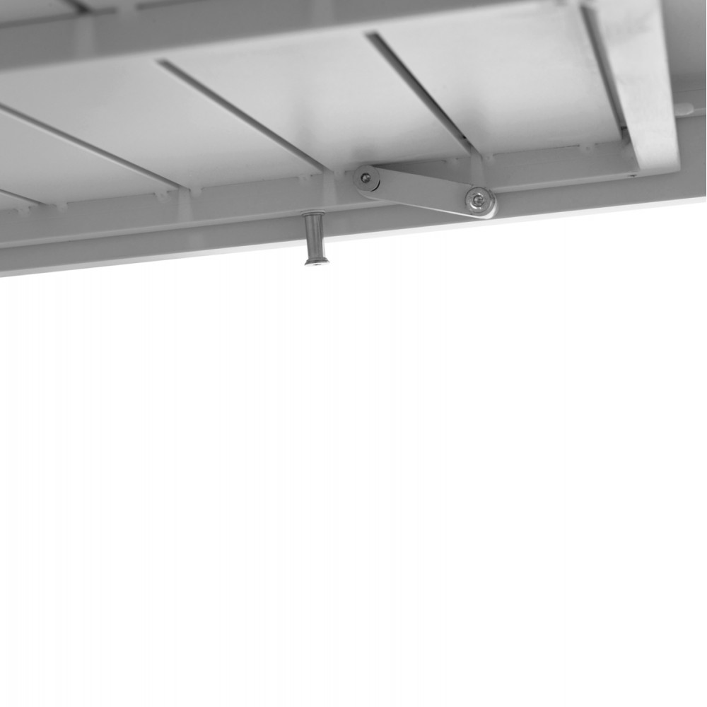 Σετ τραπεζαρία εξωτερικού χώρου "KRUM" 7τμχ από αλουμίνιο σε χρώμα λευκό 160-240x90x73