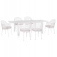 Σετ τραπεζαρία εξωτερικού χώρου "KRUM" 7τμχ από αλουμίνιο σε χρώμα λευκό 160-240x90x73