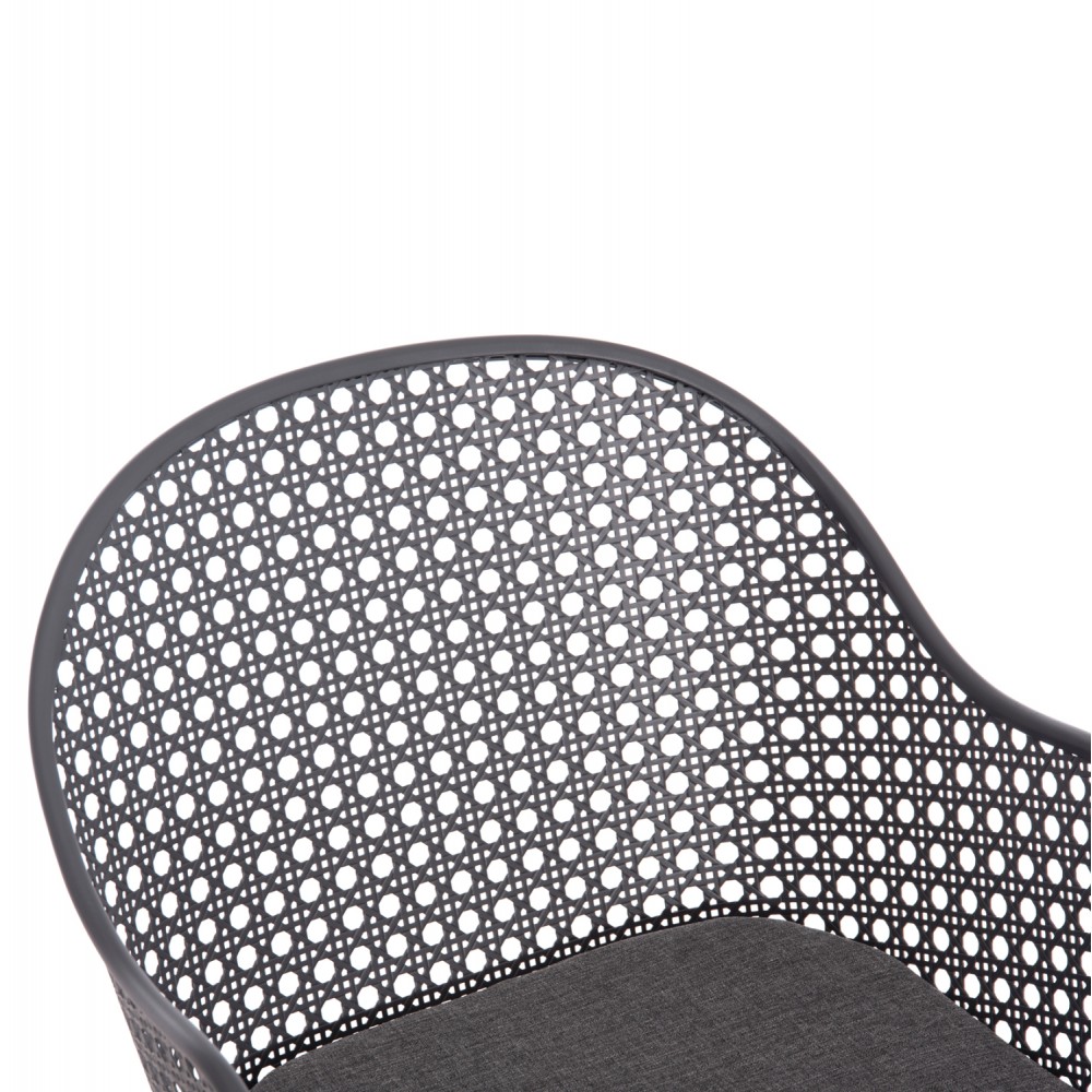 Σετ τραπεζαρία εξωτερικού χώρου "KRUM" 7τμχ από αλουμίνιο σε χρώμα σκούρο γκρι 160-240x90x73