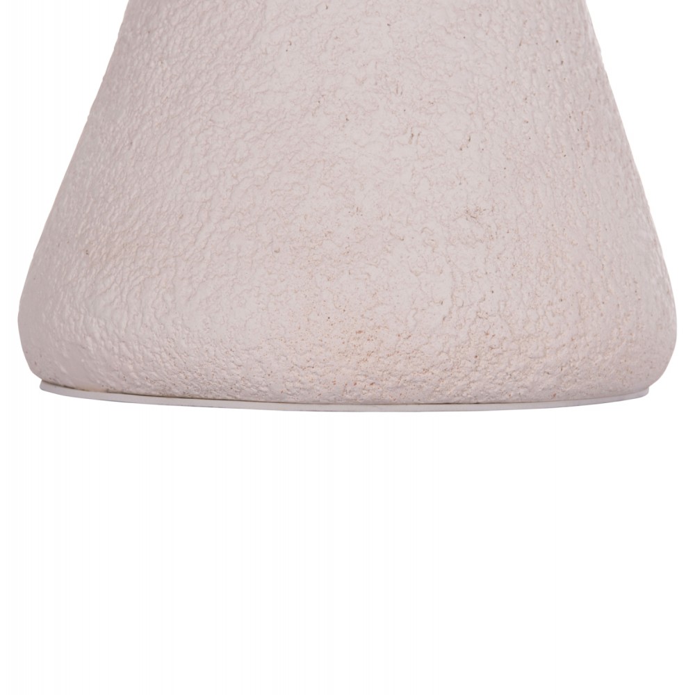 Σκαμπό βοηθητικό στρογγυλό "INTERON" από fiber cement σε χρώμα λευκό Φ34x39