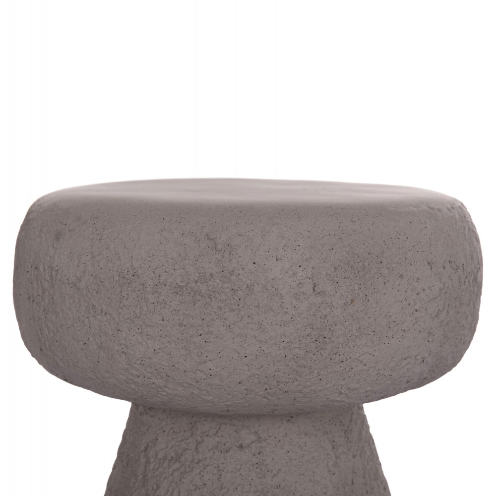 Σκαμπό βοηθητικό στρογγυλό "INTERON" από fiber cement σε χρώμα γκρι Φ34x39