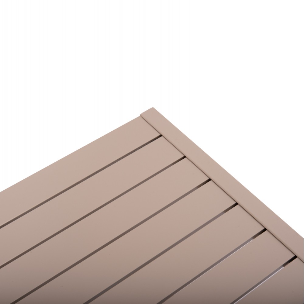 Τραπεζάκι ξαπλώστρας "BELLING" από αλουμίνιο σε χρώμα σαμπανί 42x43x53