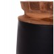 Διακοσμητικό βάζο δαπέδου "LINTER" από fiber cement/ξύλο σε χρώμα μαύρο/φυσικό Φ41x47