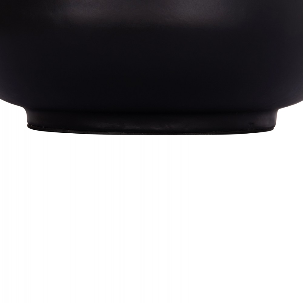 Διακοσμητικό βάζο δαπέδου "LINTER" από fiber cement/ξύλο σε χρώμα μαύρο/φυσικό Φ41x47