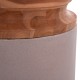 Διακοσμητικό βάζο δαπέδου "LINTER" από fiber cement/ξύλο σε χρώμα γκρι/φυσικό Φ41x47
