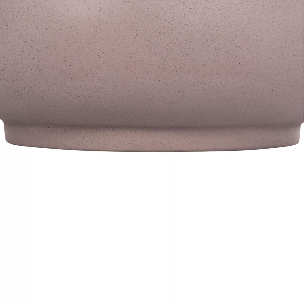 Διακοσμητικό βάζο δαπέδου "LINTER" από fiber cement/ξύλο σε χρώμα γκρι/φυσικό Φ41x47