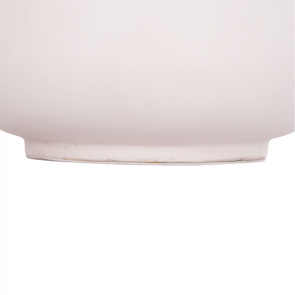 Διακοσμητικό βάζο δαπέδου "LINTER" από fiber cement/ξύλο σε χρώμα λευκό/φυσικό Φ41x47