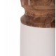 Διακοσμητικό βάζο δαπέδου "LINTER" από fiber cement/ξύλο σε χρώμα λευκό/φυσικό Φ34x60