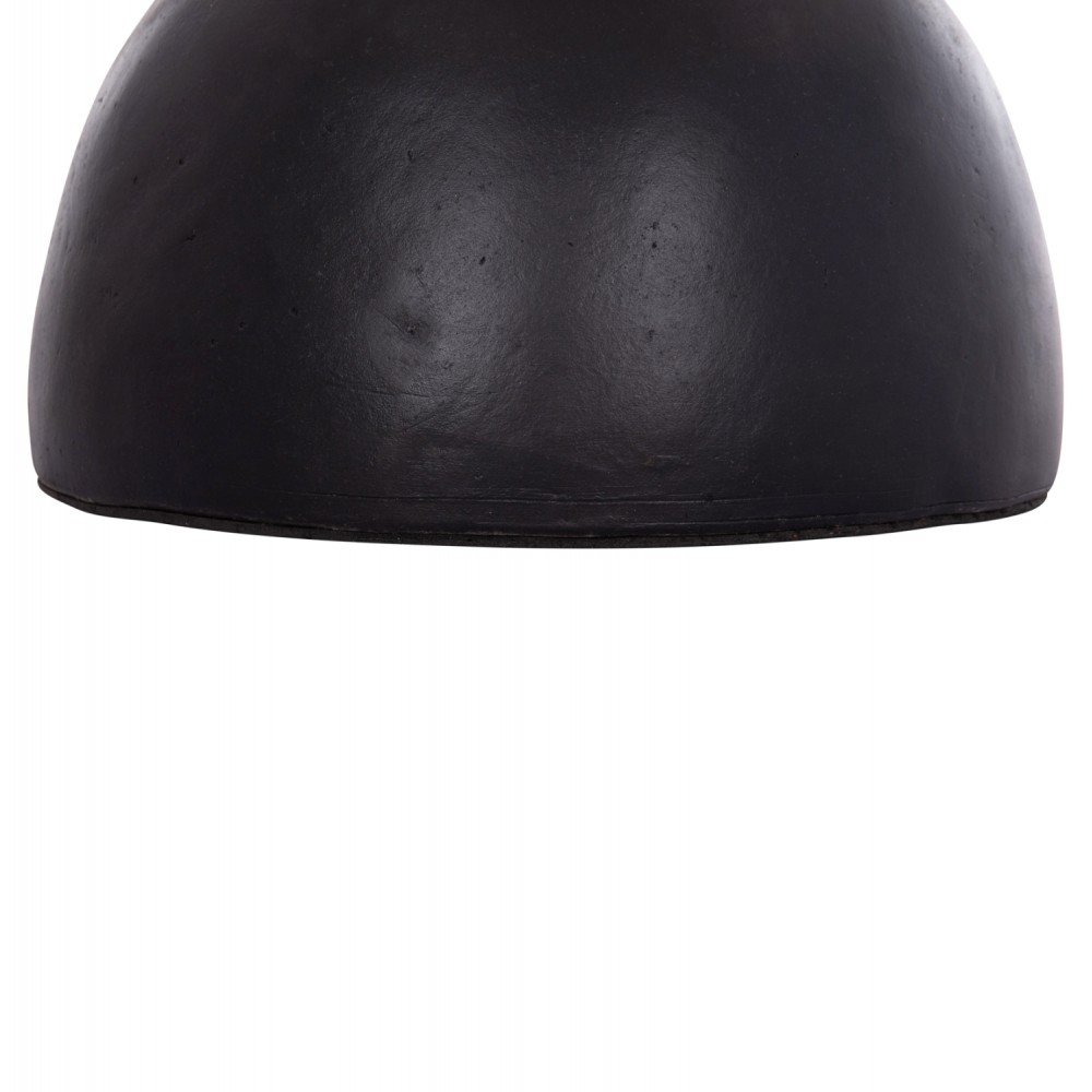 Διακοσμητικό βάζο δαπέδου "MAYNARD" από fiber cement/rattan σε χρώμα μαύρο/φυσικό Φ32x62.5