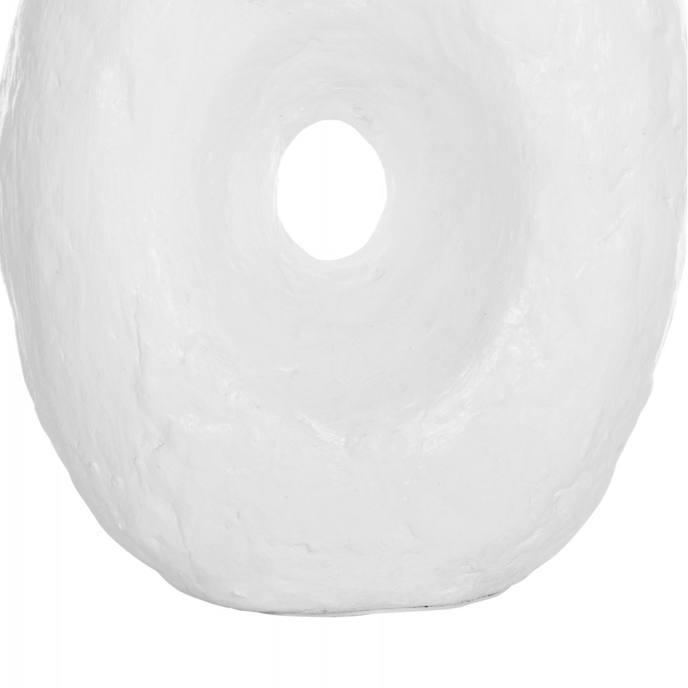 Επιτραπέζιο διακοσμητικό βάζο "NAMENTIS" από τερακότα σε χρώμα λευκό 22x13x28