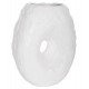 Επιτραπέζιο διακοσμητικό βάζο "NAMENTIS" από τερακότα σε χρώμα λευκό 22x13x28