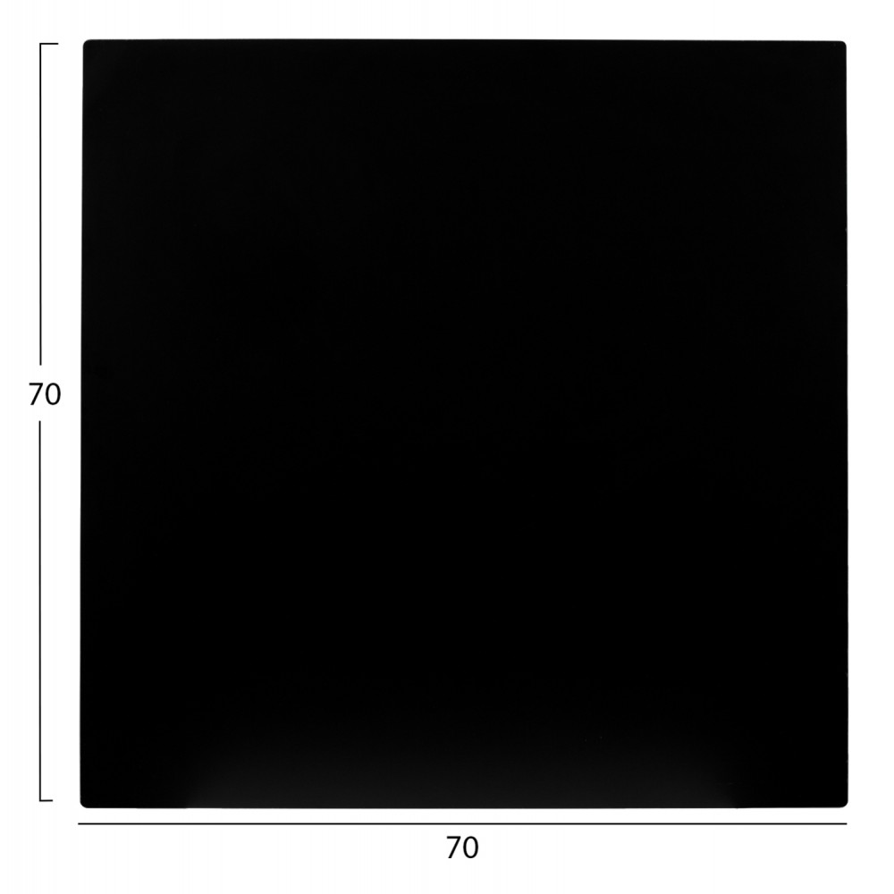 Επιφάνεια τραπεζιού τετράγωνη από HPL σε χρώμα μαύρο 70x70