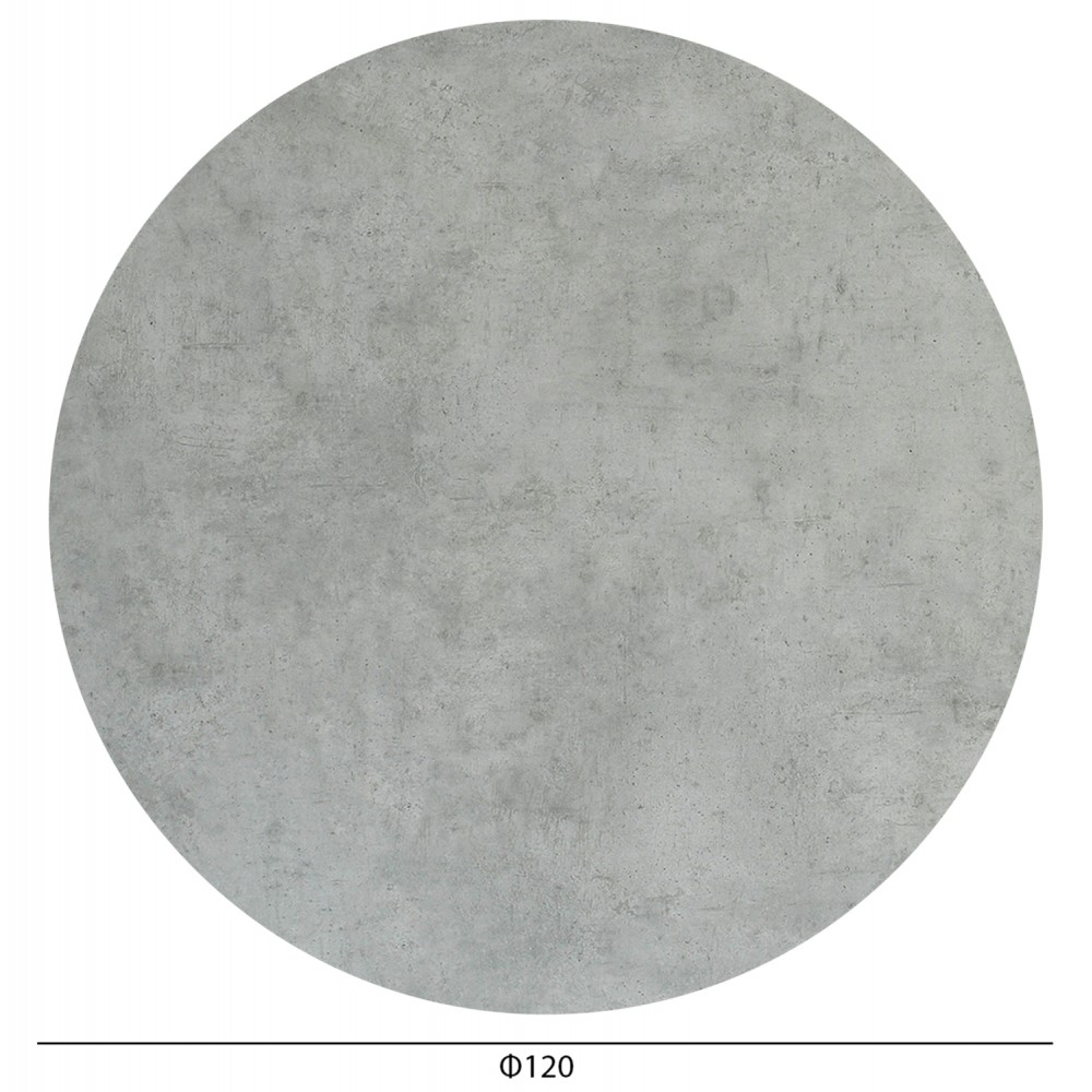Επιφάνεια τραπεζιού στρογγυλή από HPL σε χρώμα cement Φ120