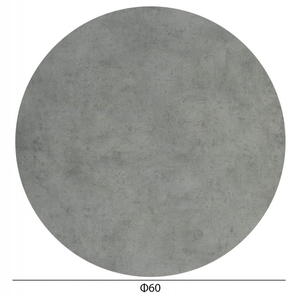 Επιφάνεια τραπεζιού στρογγυλή από HPL σε χρώμα cement Φ60