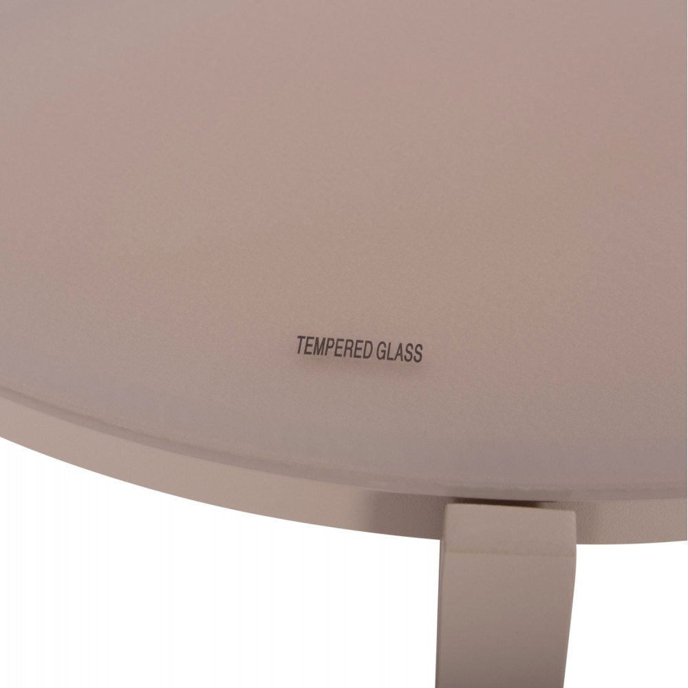 Σετ σαλόνι εξωτερικού χώρου "JULIETTE" 4τμχ από αλουμίνιο/textilene σε χρώμα καπουτσίνο Φ60x36.5