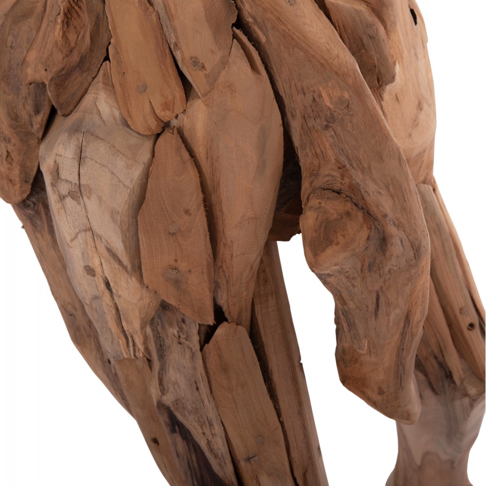 Διακοσμητικό γαϊδουράκι από ξύλο teak σε χρώμα φυσικό 103x33x99.5