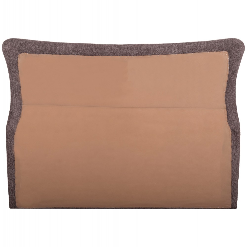 Κρεβάτι διπλό "NESTOR" από ύφασμα μπουκλέ σε χρώμα καφέ 160x200