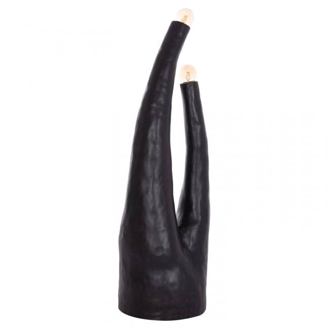 Διακοσμητικό φωτιστικό δαπέδου "TUSKEN" από fiber cement σε χρώμα μαύρο 50x43x145 Ε27