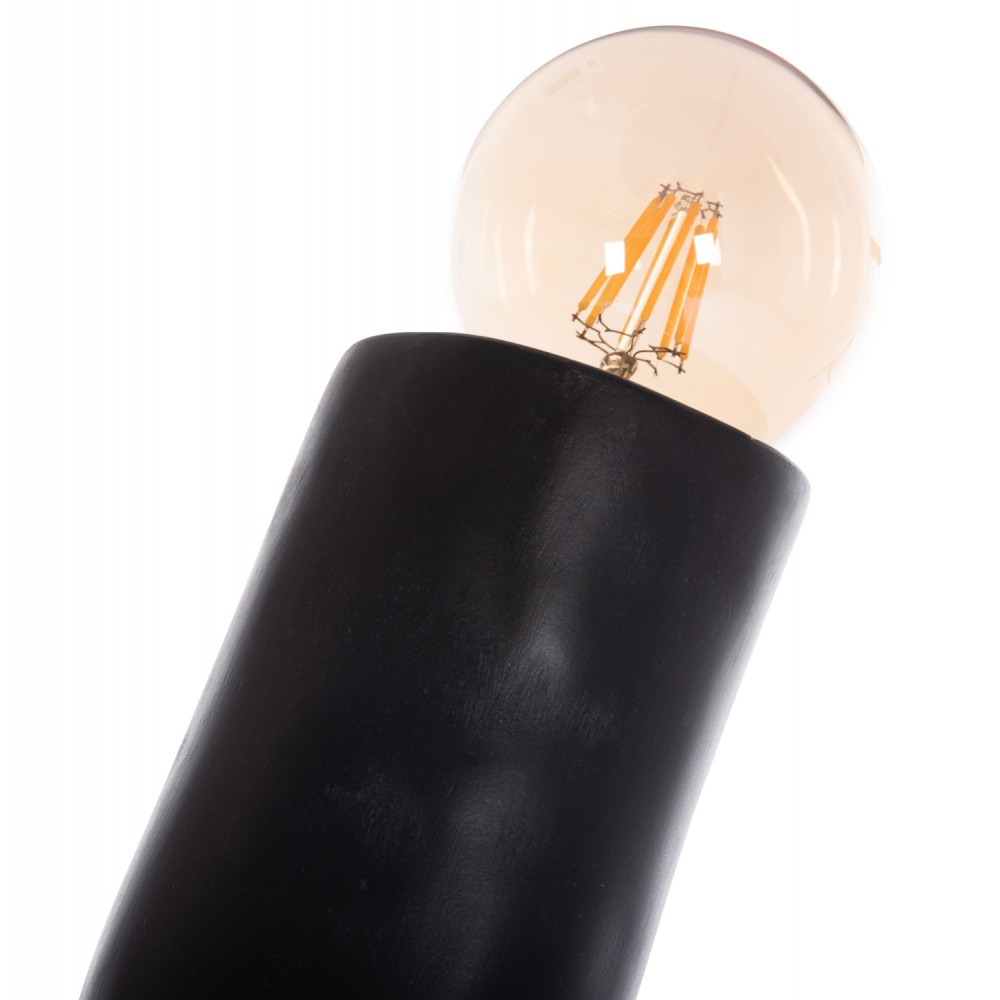 Διακοσμητικό φωτιστικό δαπέδου "TUSKEN" από fiber cement σε χρώμα μαύρο 50x43x145 Ε27