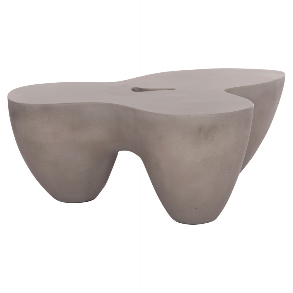 Τραπέζι σαλονιού "SALLEN" από fiber cement σε χρώμα γκρι 108x94x38.5