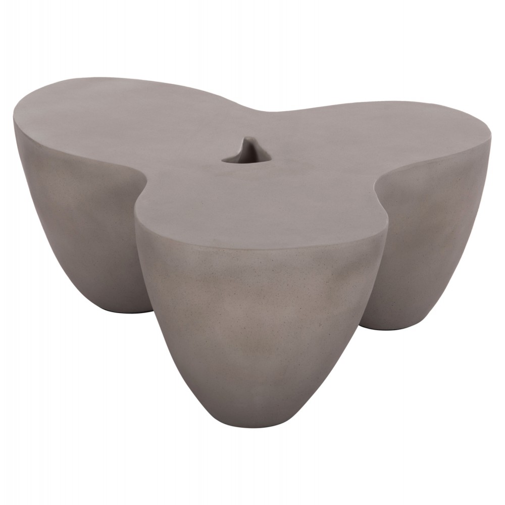 Τραπέζι σαλονιού "SALLEN" από fiber cement σε χρώμα γκρι 108x94x38.5