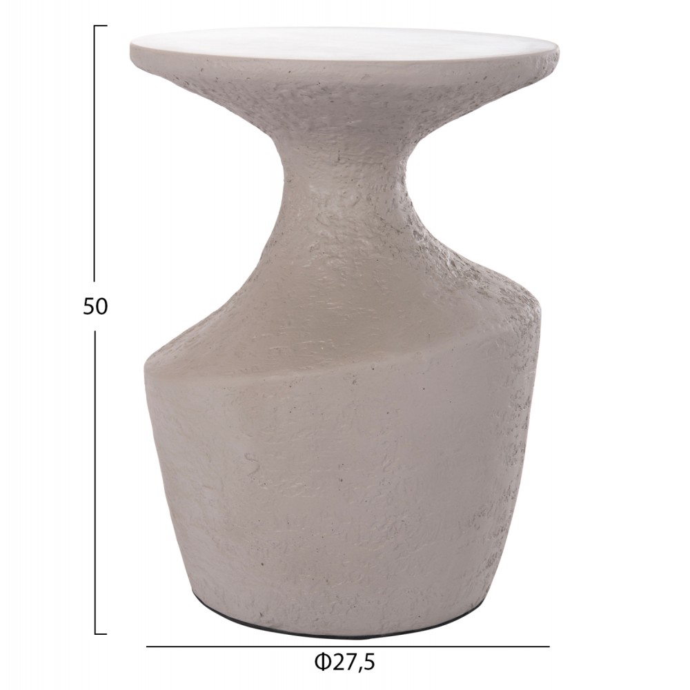 Τραπέζι βοηθητικό "REBON" από fiber cement σε χρώμα γκρι Φ27.5x50