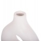 Επιτραπέζιο διακοσμητικό βάζο "FIORIN" από τερακότα σε χρώμα λευκό 21x7.5x31